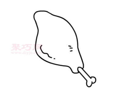 如何畫大雞腿 來學大雞腿簡筆畫步驟